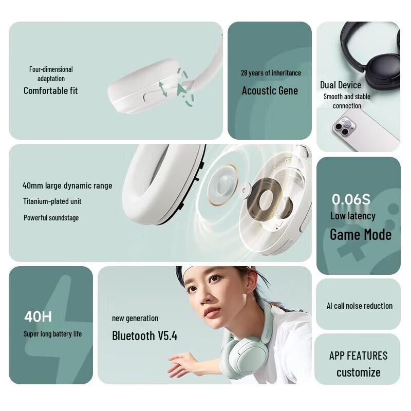 Edifier Беспроводные Bluetooth-наушники W800BT с оголовьем