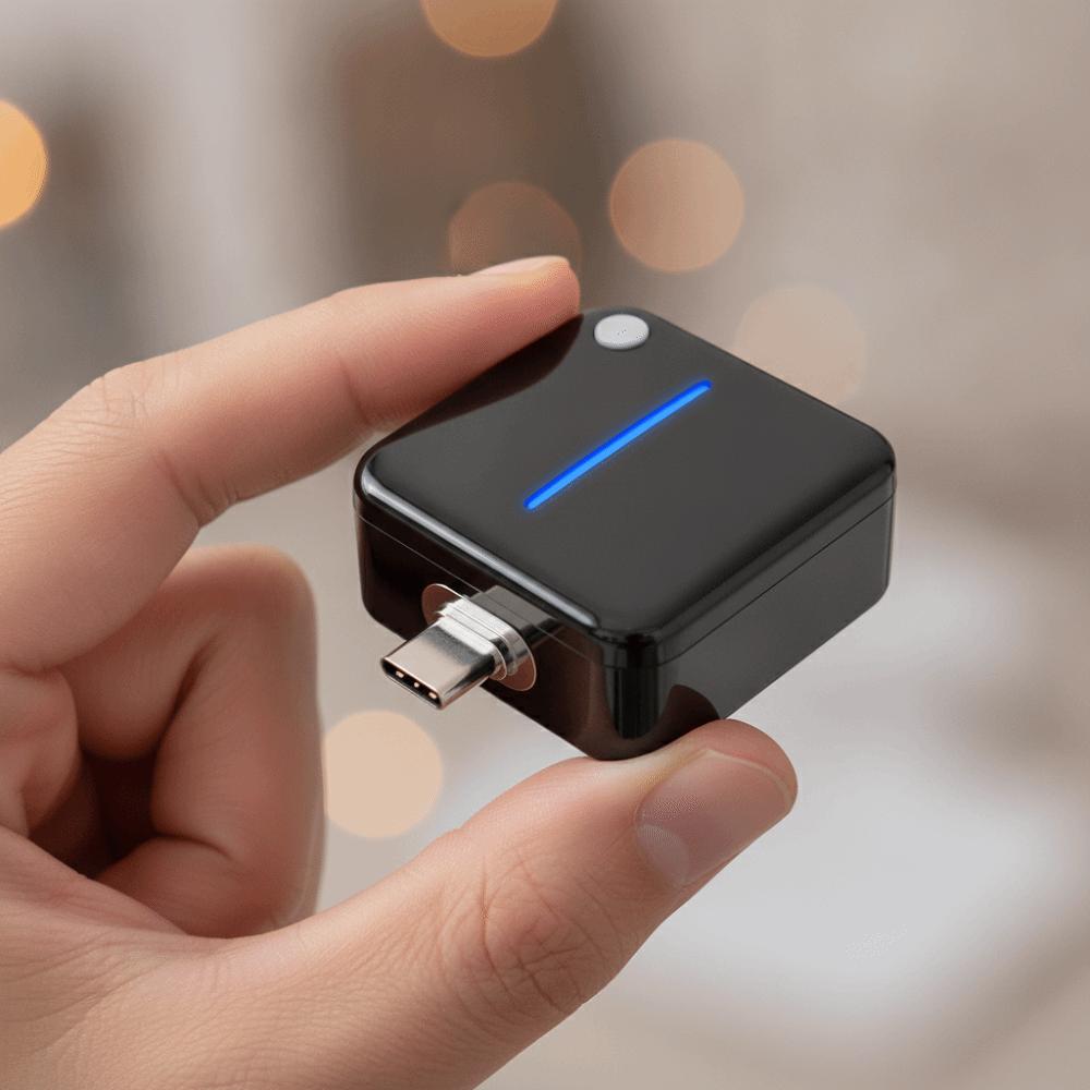 Type-C Auto Cut Off Charging Adapter Color Indicator Light Auto-Eject Charging Adapter Office Use