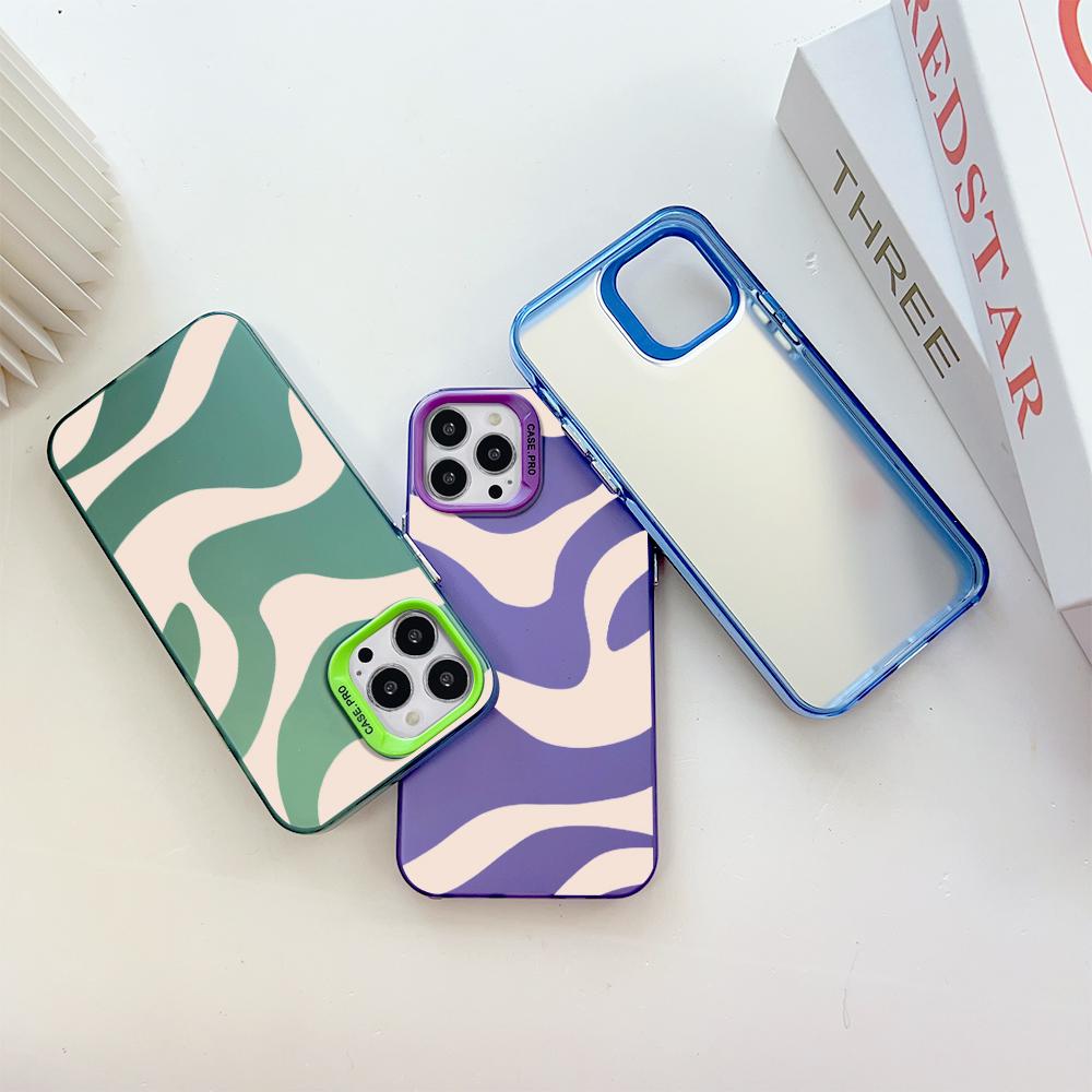 Окрашенный узор, цветной серебристый, двухсторонний, жесткий, противоударный чехол для телефона с защитой от падений для OnePlus OPPO Reno Realme