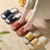 New Linen Slippers Men's Home Indoor Home Non-slip Four-season Cotton and Linen Slippers Women's Mute