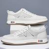 Summer New Men's Sandals Hollow Breathable Leather Hole Shoes White Shoes Casual Men's Single Shoes