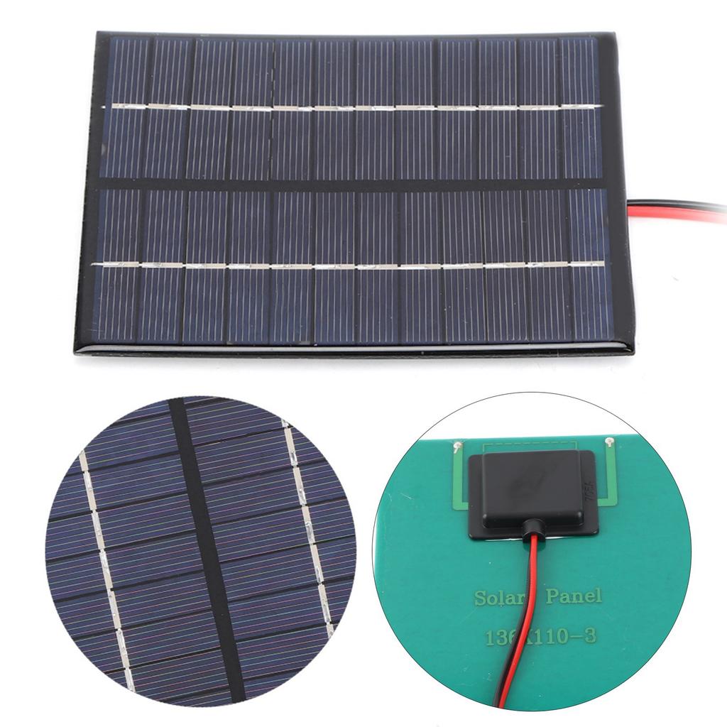 2W 12V Solar Panel Polycrystalline Silicon DIY Outdoor Portable Charger with Clip