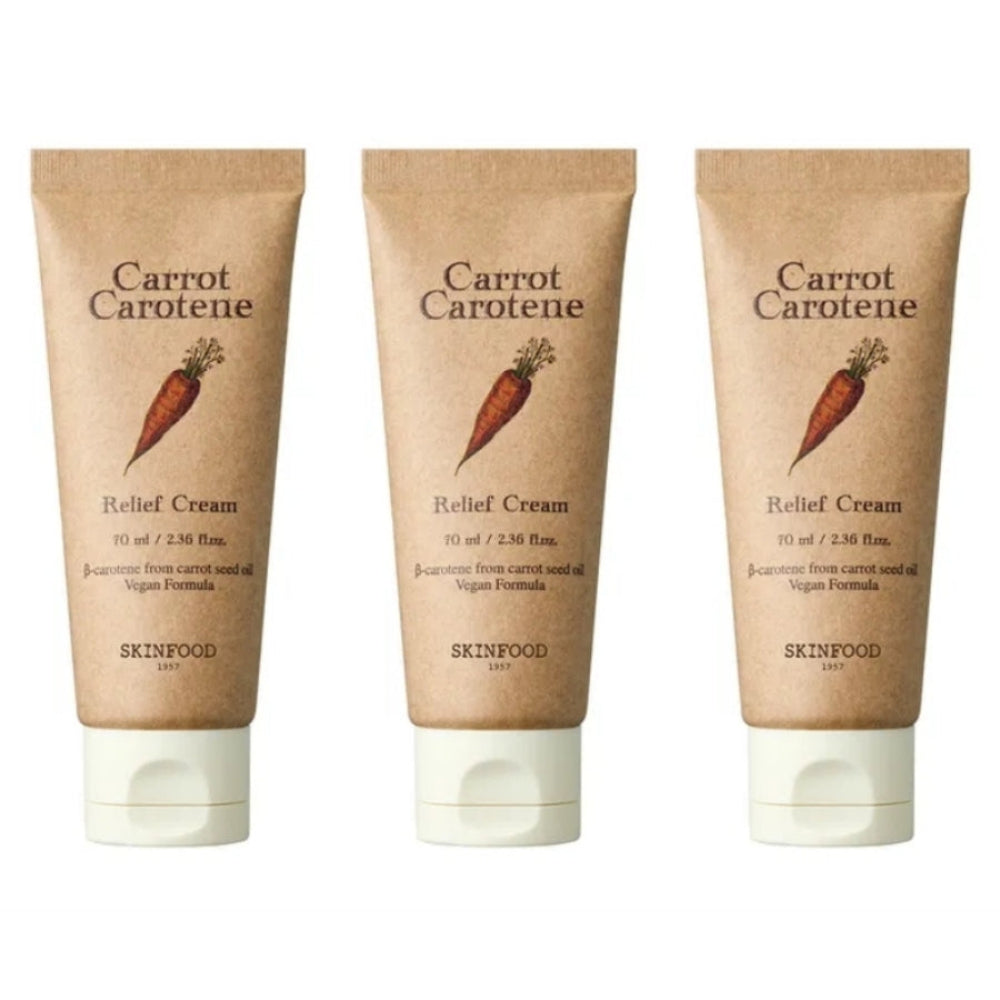 SKINFOOD Carrot Carotene Relief Cream 70ml*1Pc/2Pcs/3Pcs/4Pcs