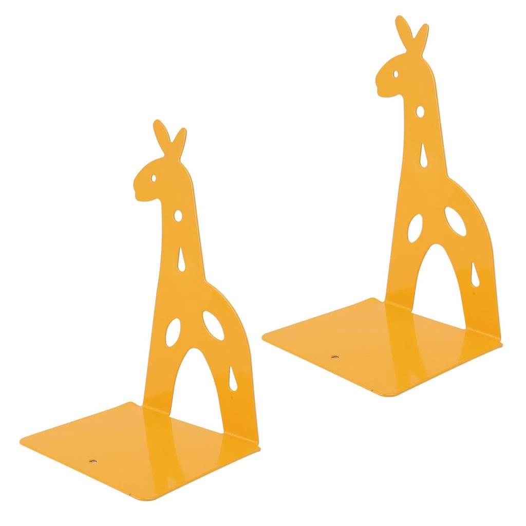 Металлический подставка для книг из стали в форме мультяшного животного, нескользящий многофункциональный подставка для книг для шкафов DVD CD