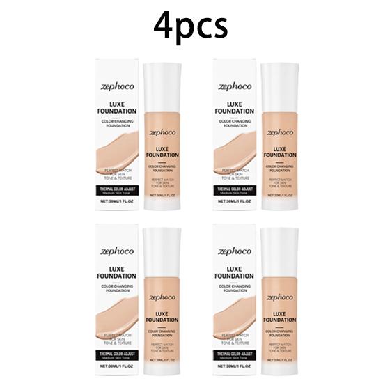 Zephoco medium-skin tone warm liquid foundation is soft and light, fits the skin, and is portable to create a natural daily base makeup 30ml