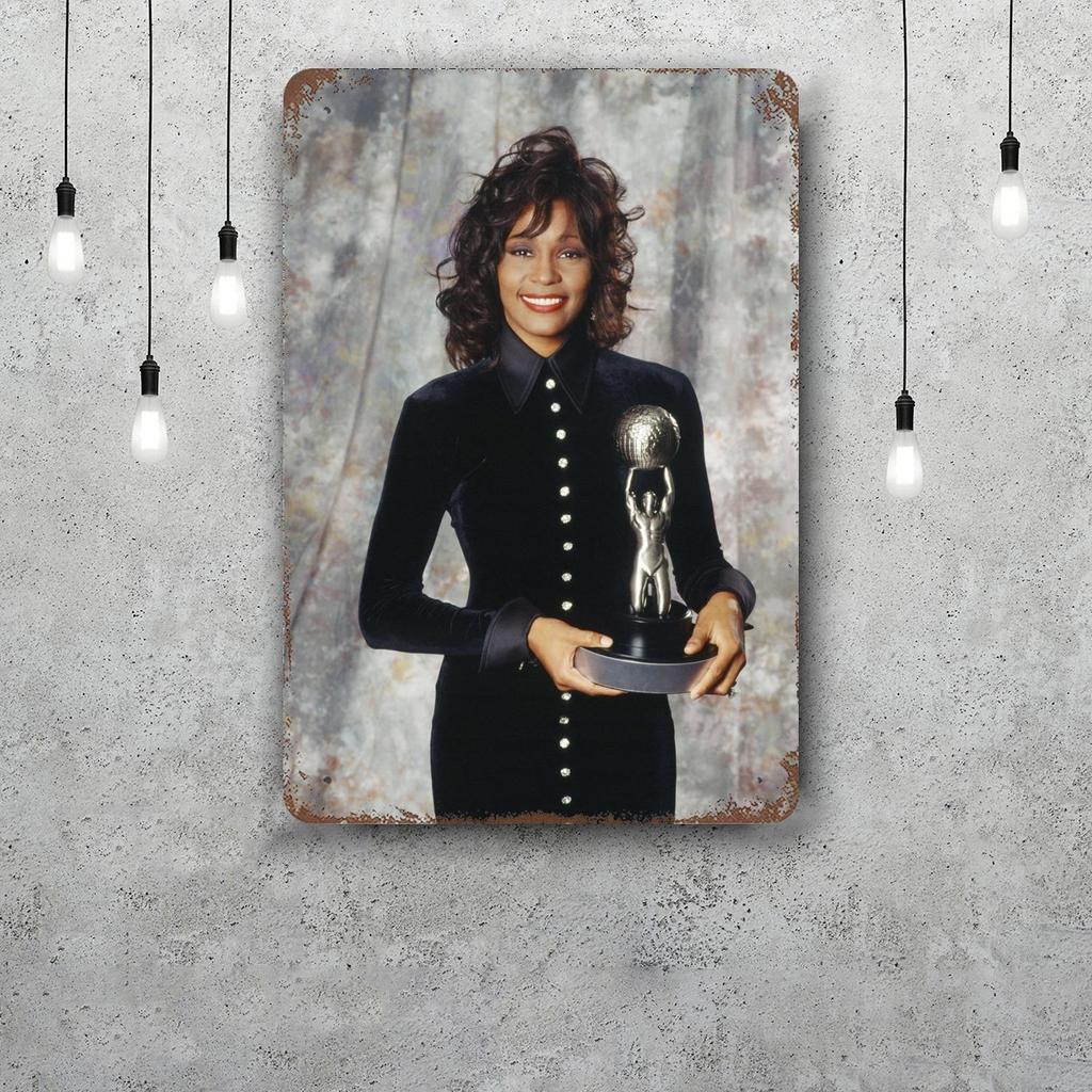whitney houston Vintage Tin Sign Home Decor Wall Decor Art Wall Mural Room Decoration Decor Retro Metal Sign Plate Bar Posters