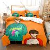 3D Printed Tommyinnit Sunday Club Cartoon Character Bedding 3Pcs 1 Quilt Cover & 2 Pillowcases All Season Gaming Fan Home Decor
