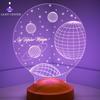 3D Customizable/ Space Themed Night Lamps Kids Cool Bedroom Lights Room Lamp for Bedroom Gift Box Desk Light