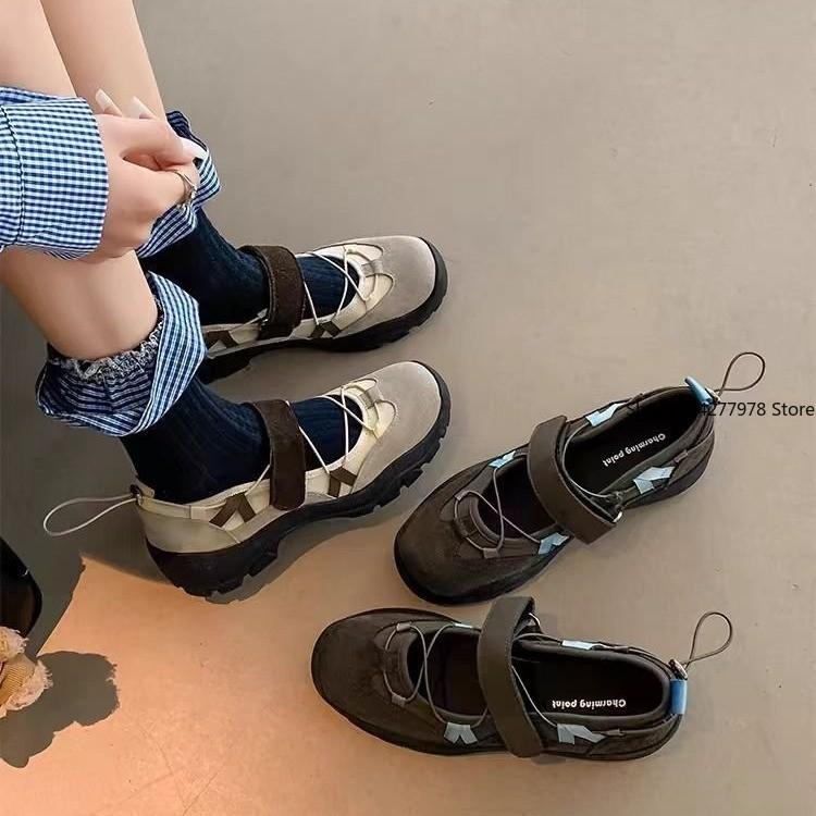 Модная Высококачественная Женская Обувь на Плоской Подошве с Круглым Носком, Повседневная Дышащая Обувь Слипоны на Плоской Подошве для Улицы, Женские Туфли Мэри Джейн 2025