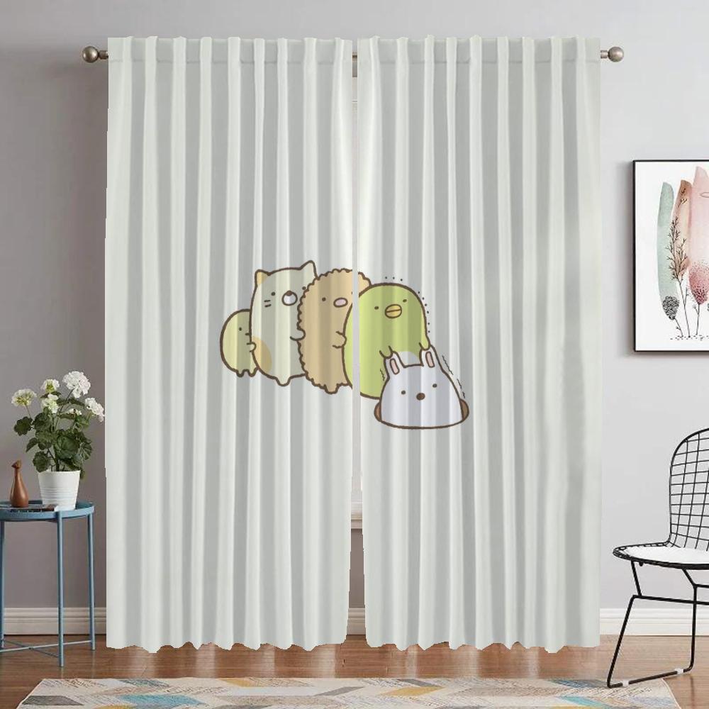 Шторы от комаров для гостиной Sumikko Gurashi Partition Home Interior Шторы 2 шт. Затемняющие шторы для кухни