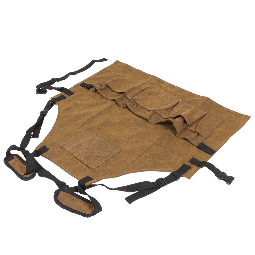 Woodworking Apron Thick Shoulder Pads Adjustable Strap Work Apron with 9 Pockets for Women Men