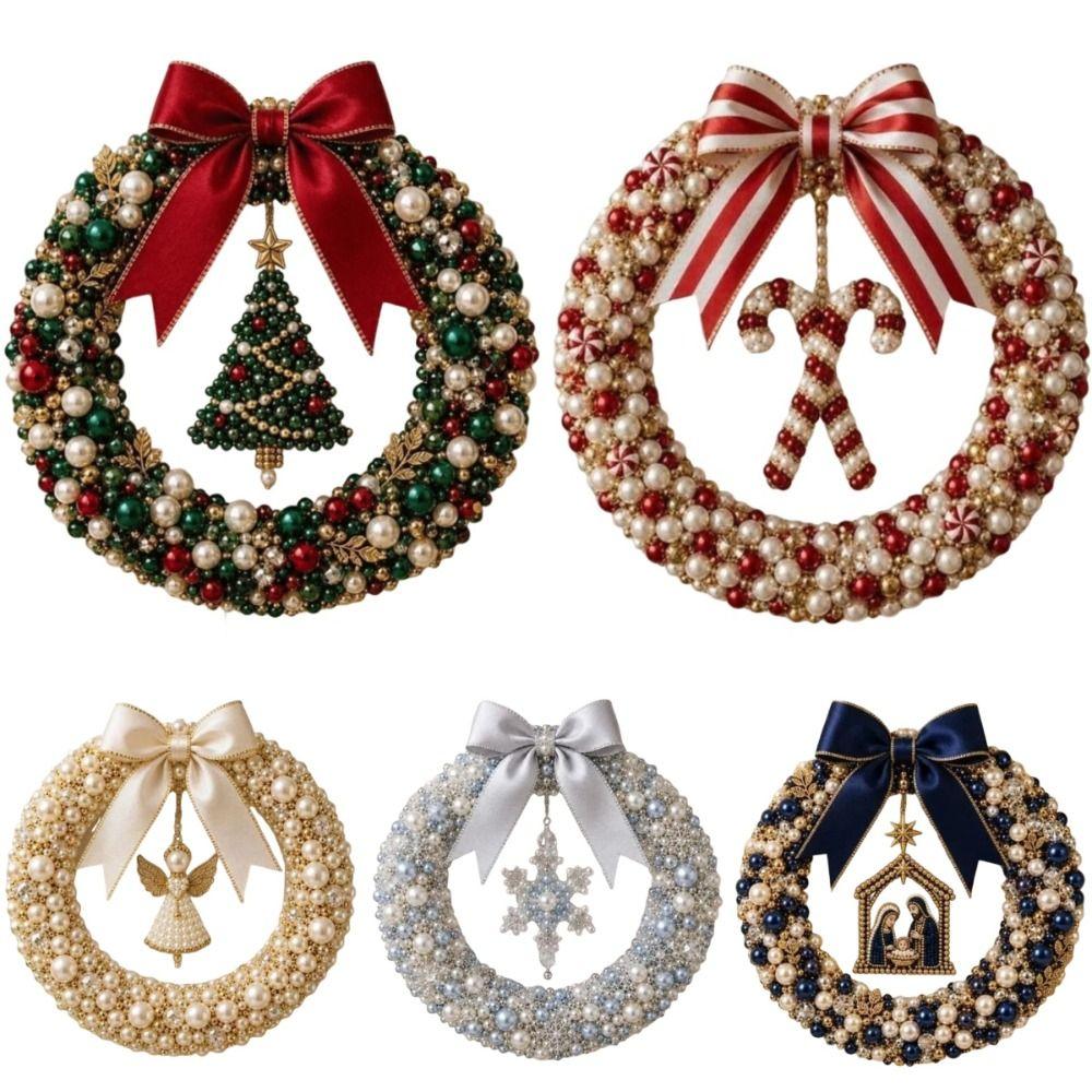 Mini Xmas Ornament Kit Creative Christmas Wreath Making Set Festive Decor Garland Christmas Gift