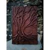 Tree Of Life Leather Journal, Crushed By Hand, Large Journal With Sketch Papers, Tree, Leather, Tree Of Life,Gift, Nature,Diary