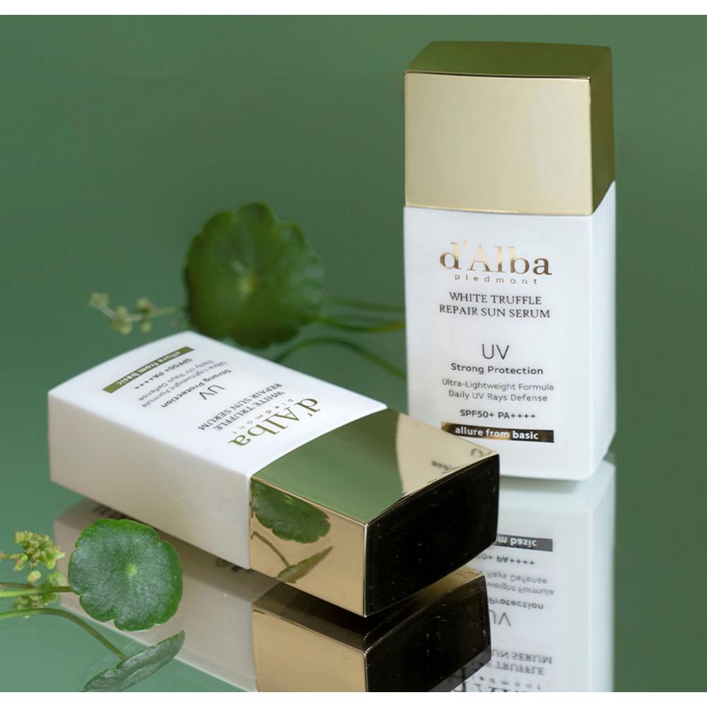 d'Alba White Truffle Repair Sun Serum SPF50+ PA++++ 35 мл x 2 шт + Serum Cleanser 15 мл набор