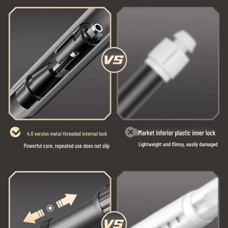 Gaobei 33mm No-Drill L-shaped Telescopic Shower Curtain Rod