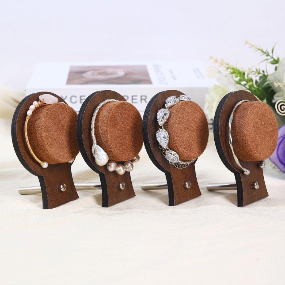 Walnut Wood Jewelry Display Stand Organizer Bracelet Display Rack Hand Jewelry Holder Women