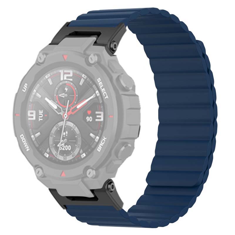 For Huami Amazfit T-Rex/T-Rex Pro Silicone Watch Strap Magnetic Smartwatch Band