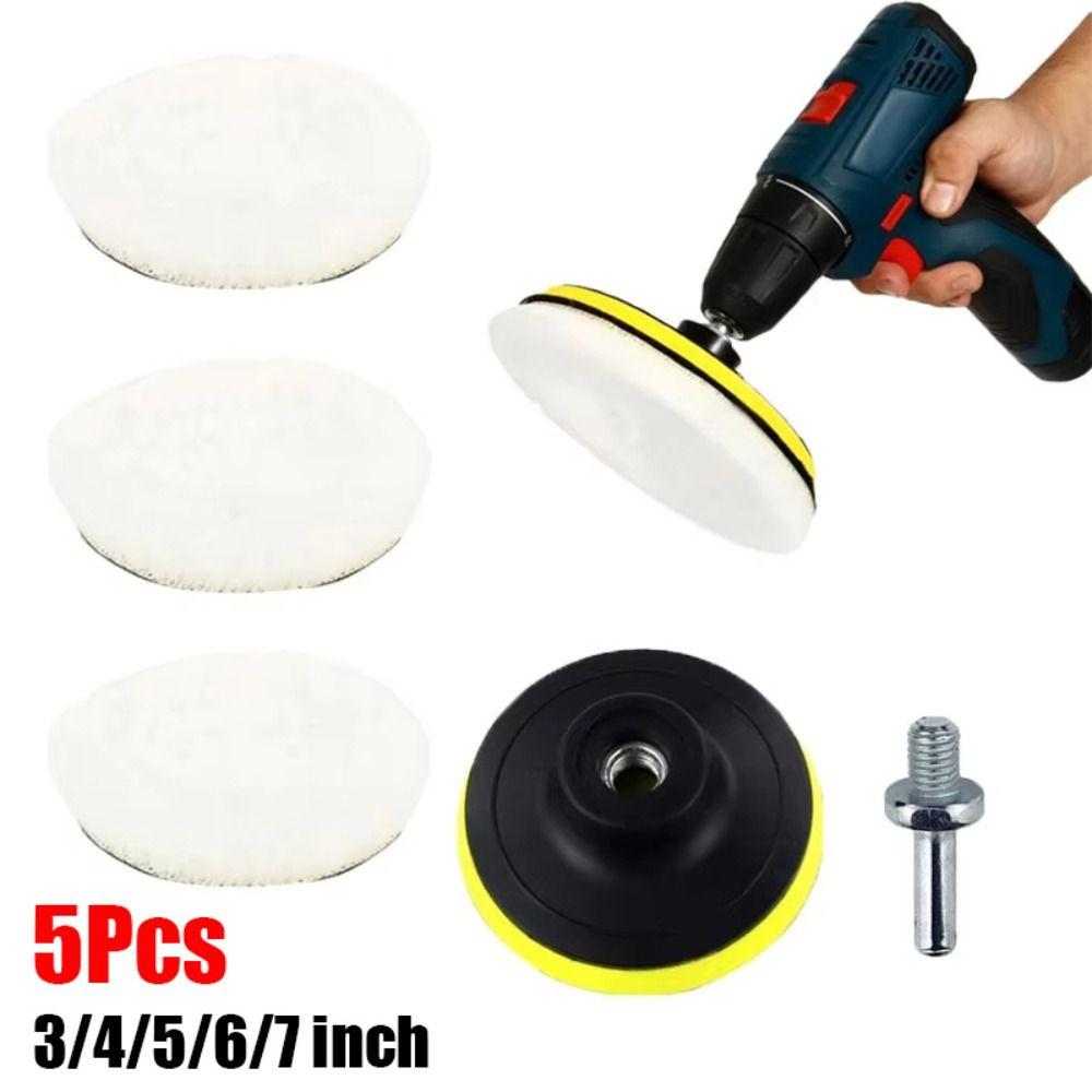 5 шт. 3/4/5/6/7 дюймов Диск из губки для полировки автомобиля для полировальной машины Уход за лакокрасочным покрытием автомобиля