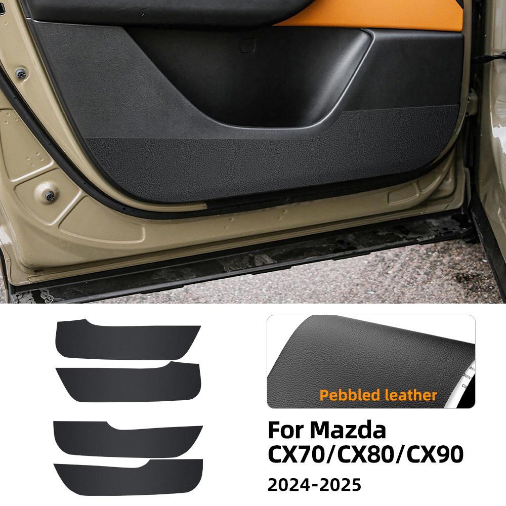 Для Mazda CX70 CX80 CX90 CX-70 CX-80 CX-90 2024 2025 Замшевая Накладка на Дверь Против Зацепок Накладка на Дверь Внутренняя Отделка Коврик Аксессуары