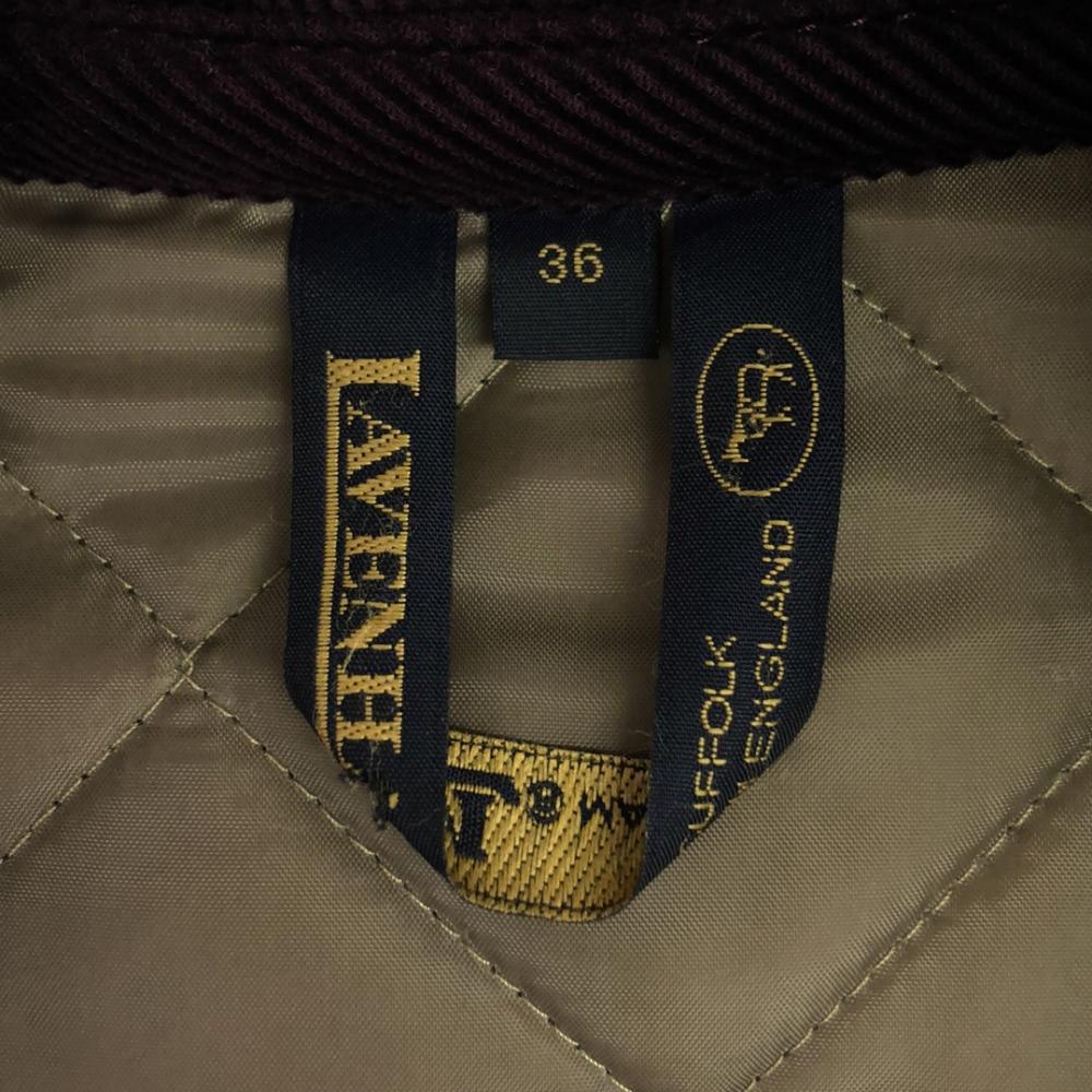 LAVENHAM Сделано в Англии С капюшоном Стеганое пальто 36 Фиолетовый Женский Б/У