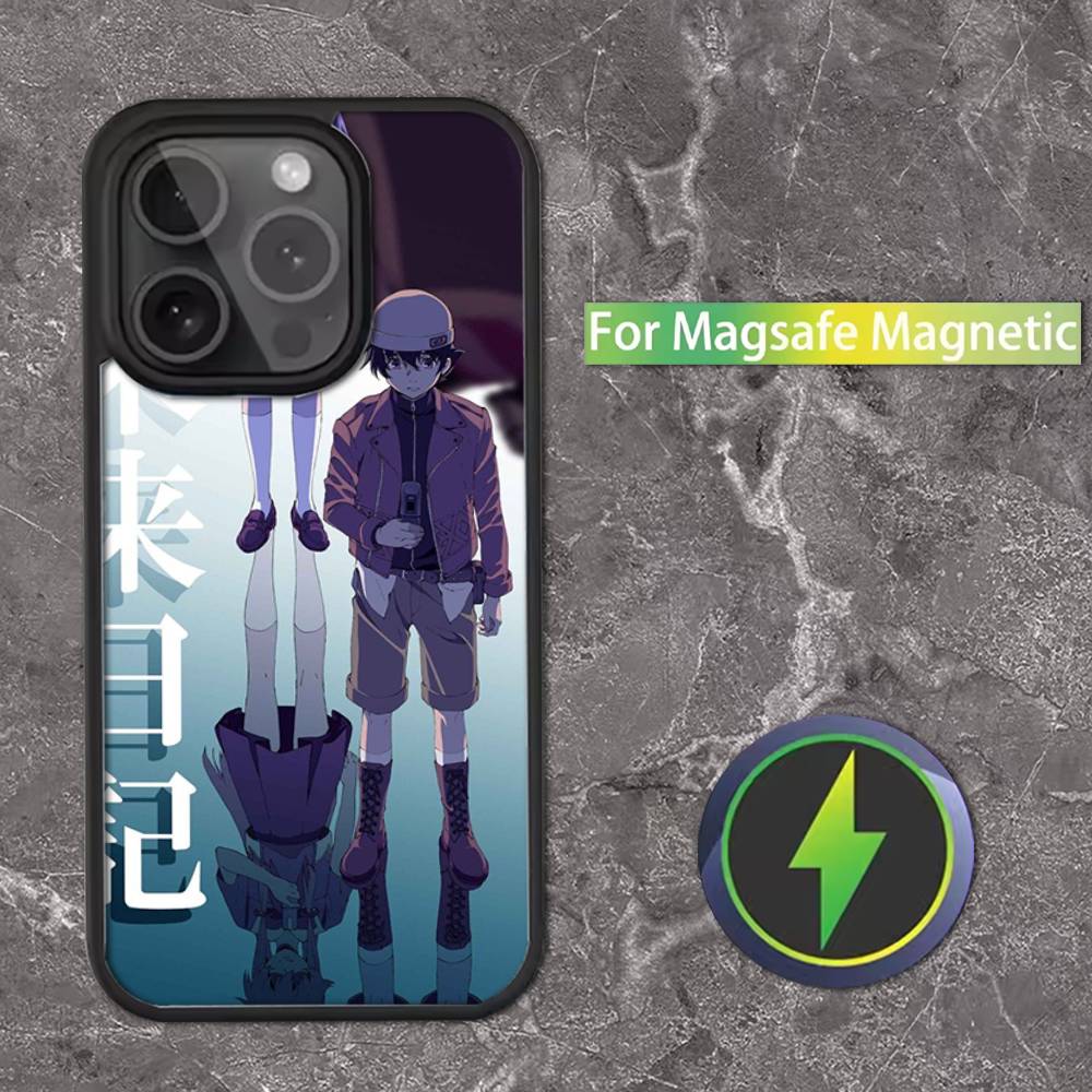 Чехол для телефона Mirai Nikki (Дневник будущего) для iPhone 17,16,15,14,13,12,11,Pro,Max,Plus,Mini,SE Магнитная беспроводная зарядка Magsafe