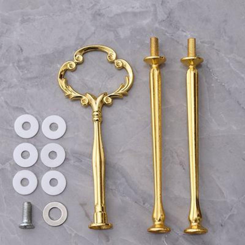 Универсальная подставка-держатель для фруктов, торта, типа "подсолнух", золото/серебро