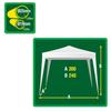 Gazebo pliant en polyester UV50 blanc 300x300x240 cm Aktive Beach