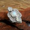 Кольцо с лунным камнем, Заявление о кольце, Серебряные украшения, Кольцо из натурального драгоценного камня, Серебро 925 пробы, Ювелирные изделия с камнями