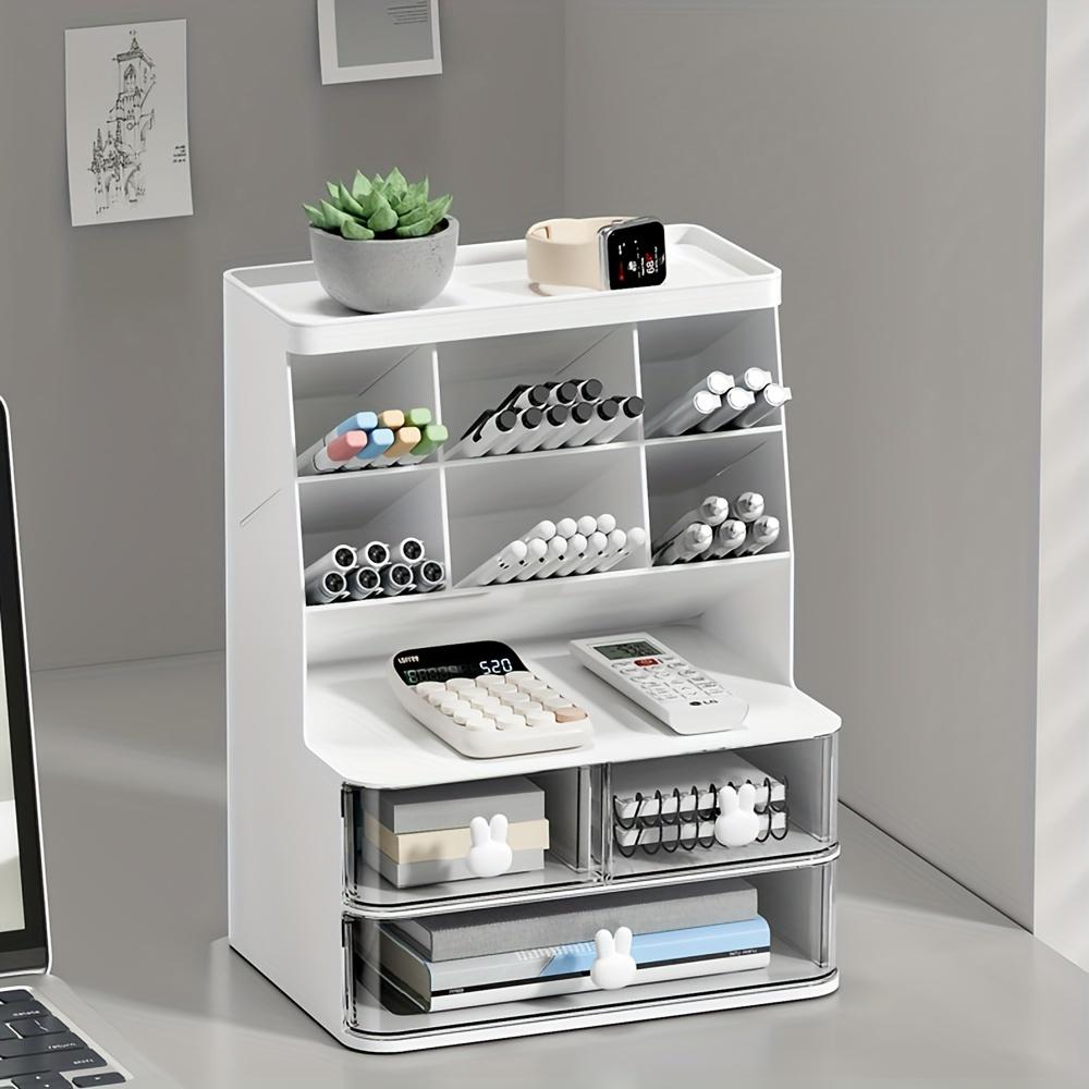 Увеличьте пространство своего рабочего стола с помощью этого многослойного ящика для хранения канцелярских товаров!