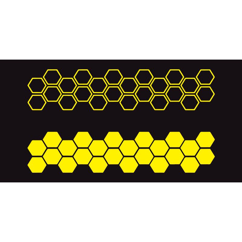 For Universal car Car Pvc Honeycomb Graphics Stickers Car Body Diy Sticker vinyl Car Side Body Hexagon Stickers