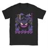 Summer Pokémon Anime Gengar Brand Pure Cotton Printed T-shirt Men Harajuku Casual Versatile Short-sleeved Y2k Loose