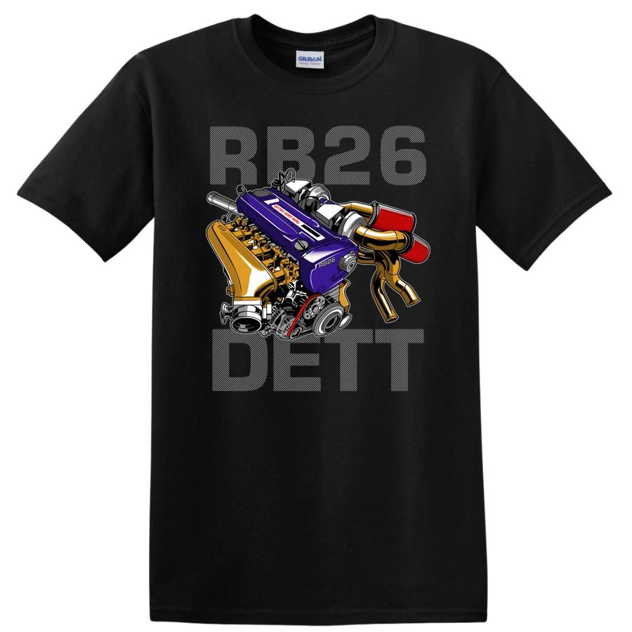 RB26 DETT Engine T Shirt Cool Car Tee Auto Racing Mechanical Design Apparel