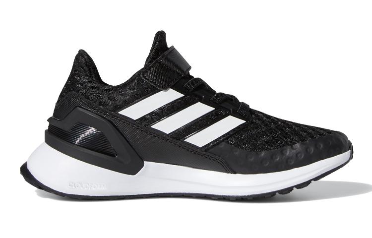 Adidas Rapidarun EL K Fabric Slip Resistant Low top Kids' Running Shoes Black White Kids' EF9258