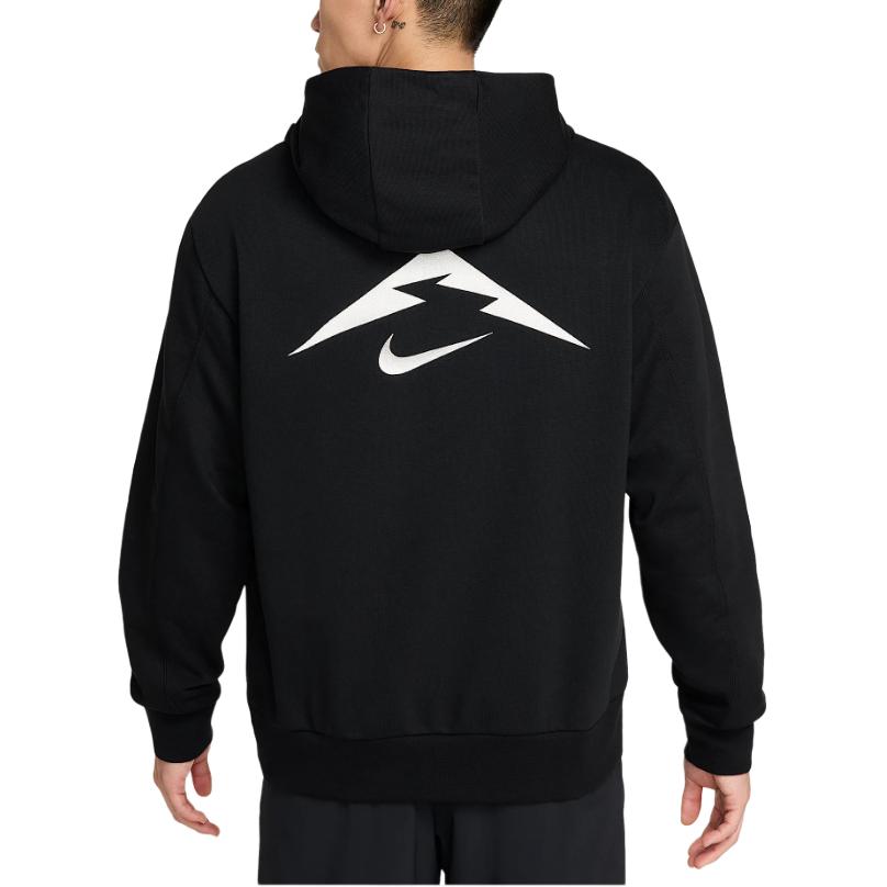 Nike Логотип Свободный крой Толстовка с капюшоном и длинным рукавом Мужские топы Черный HJ3571-010