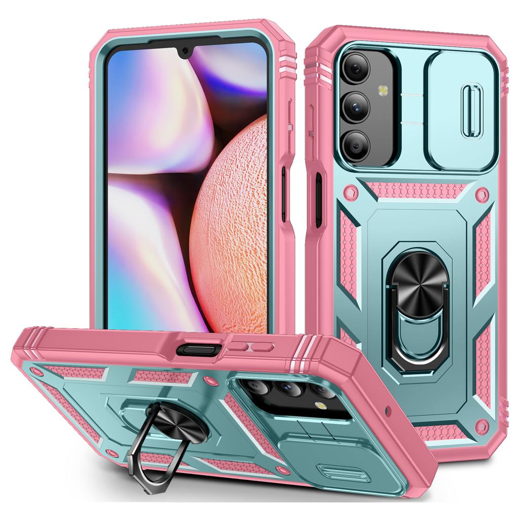For Samsung Galaxy A15 4G/5G Case TPU+PC Slide Camshield Kickstand Phone Cover