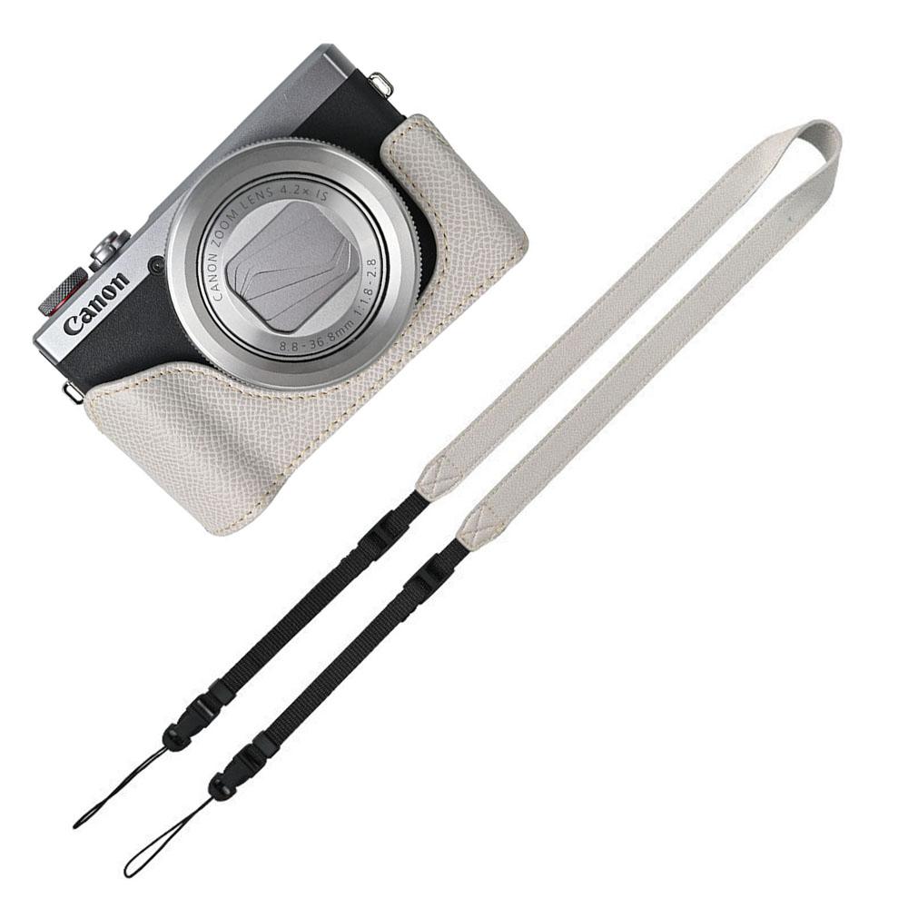 G7X2 G7X3 PU Получехол для камеры для Canon PowerShot G7X Mark II III Крышка с отверстием для аккумулятора с ремешком