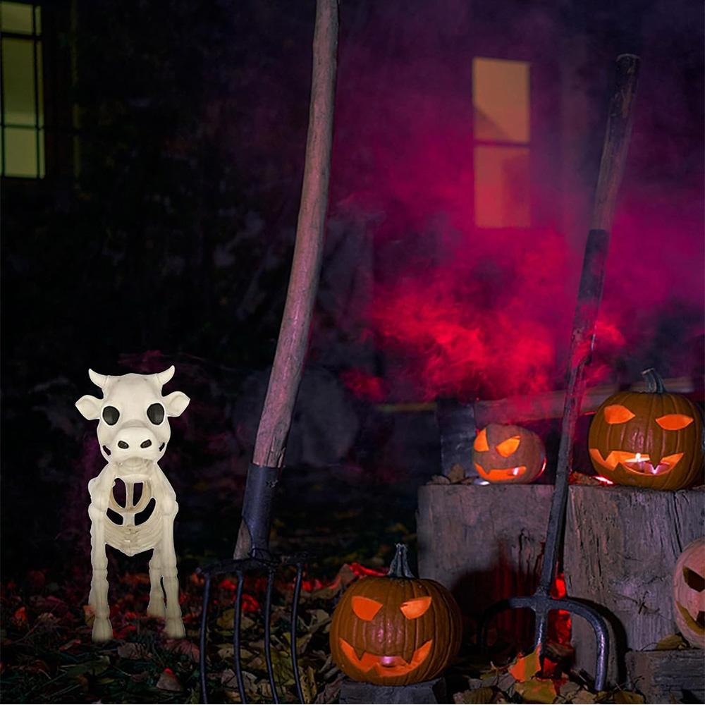 Cow Skeleton Halloween Decoration Cow Skull Prop for Halloween Home Decoration