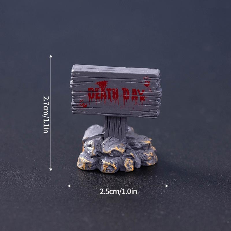 Хэллоуин Череп Орнамент Мумия Призрак Страшный Настольный Декор Хэллоуин Полимерные Миниатюры День Мертвых Детский Подарок Микро Ландшафт