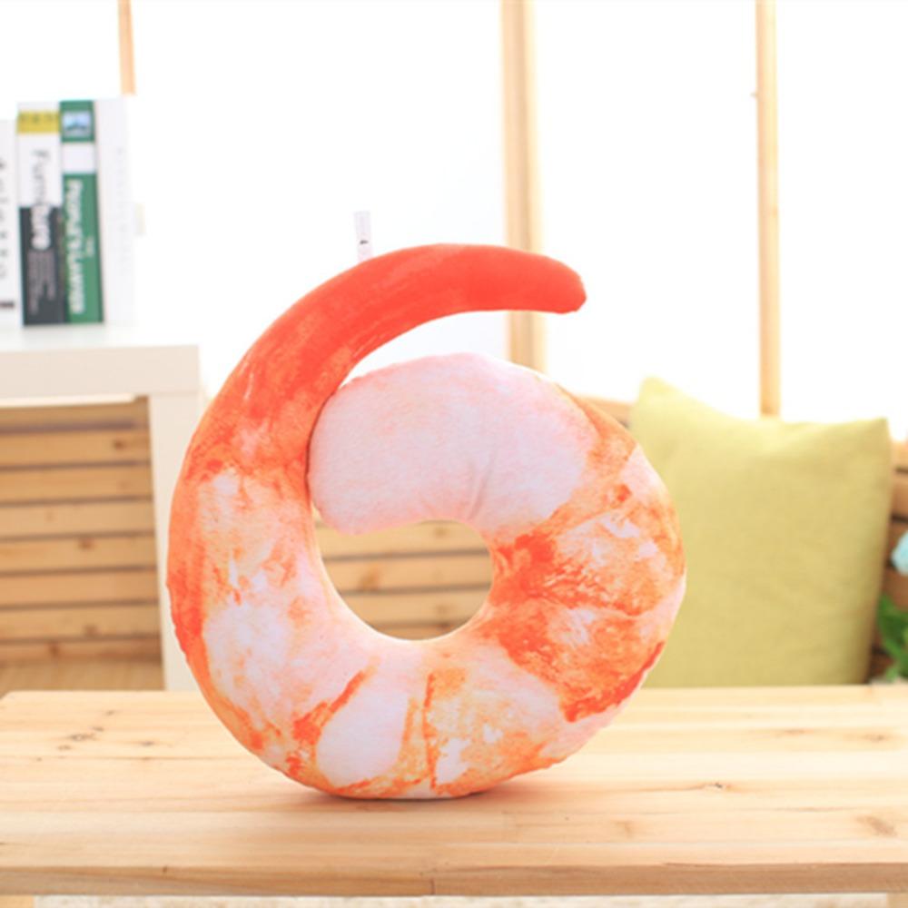 Animal Doll Simulated Shrimp Poop Head Set U Neckpillow Plush Peeled Prawns Plush Toys Kids Toys