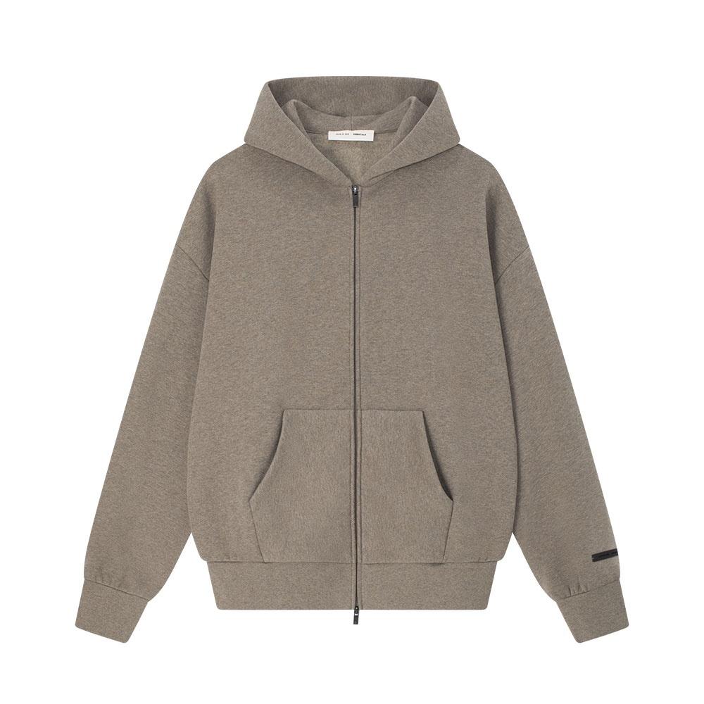 Fear of God Essentials Классическая толстовка с полной молнией 'Homestead Heather' Мужская 192AS254781F