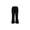 Solid Color Lace-Up Knitted Casual Sports Pants Women Bottoms Black CJ3743-010