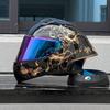 Full Face Motorcycle Helmet With Single Visor Large Rear Wing Bluetooth Slot All Season Use Men Women
