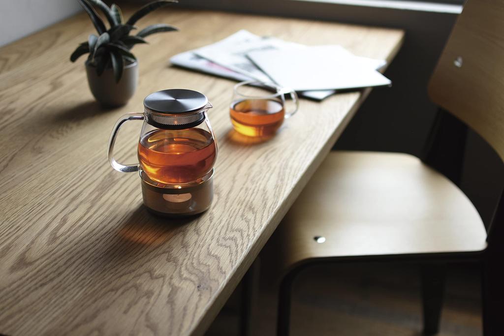 KINTO UNITEA 8335 One-Touch Teapot, 460ml, Heat-Resistant Glass, Gift, Present,