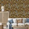 Animal Skin Wallpaper Gold, Ocher and Black for Living Room and Bedroom 50x1000