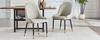 Set of 2 Warm Gray PU Chairs with Lightning Pattern Backrest, Thick Padding with High Elasticity, for Private Kitchens, Cafés or Commercial Use.