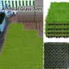 1/4PCS Artificial Grass Lawn Interlocking Patio Deck Tiles Fake Decking Garden Balcony