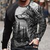 Graphic Animal Fashion Designer Casual Men's 3D Print T Shirt Sports Outdoor Holiday Going T Shirt Long Sleeve Clothing