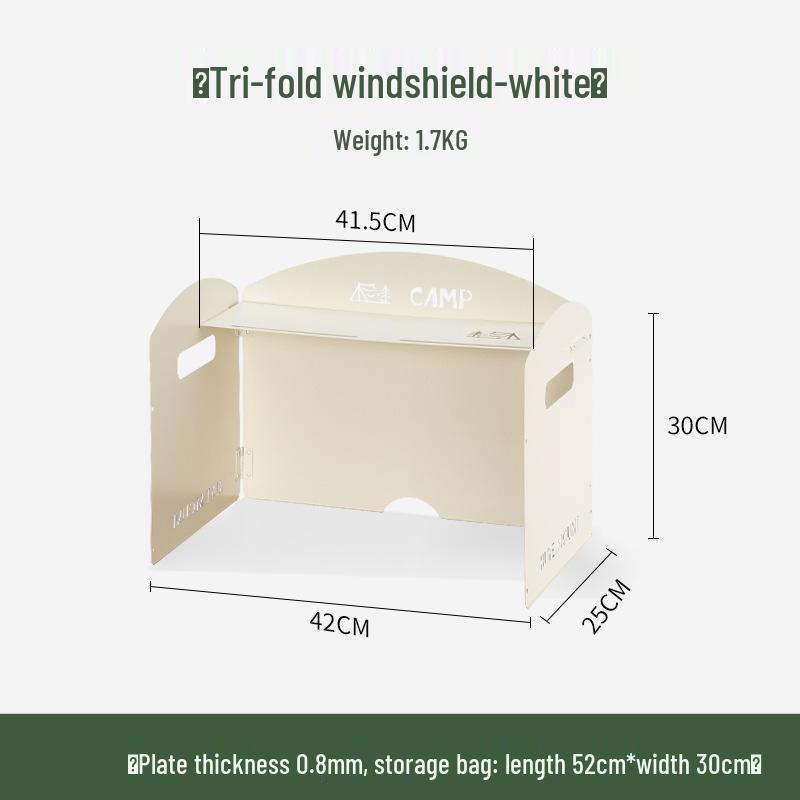 Портативная трехсекционная походная плита с ветрозащитой - Большой концентратор тепла