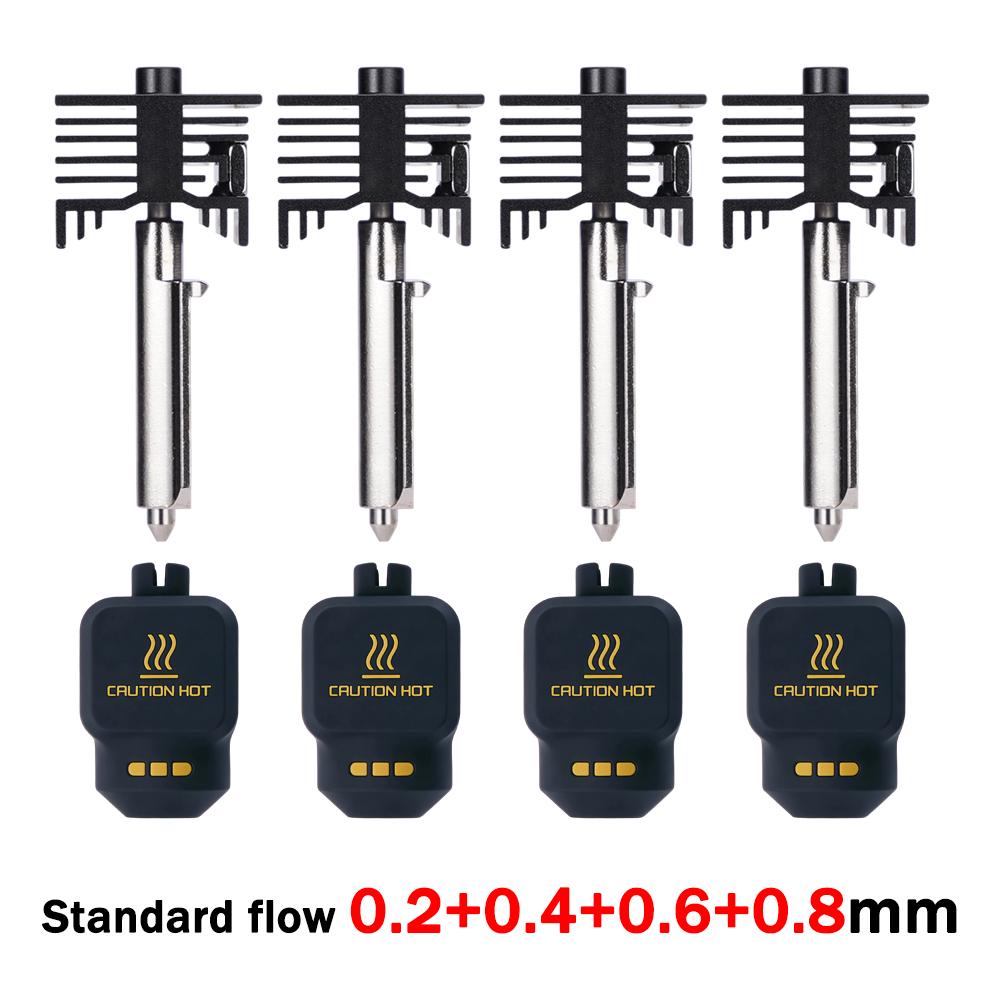 Hotend For Bambu Lab A1/A1 Mini/H2D/H2S/P2S Assembly Hotend Kit 0.2 0.4 0.6 0.8MM For 3D Printer Bamboo Lab