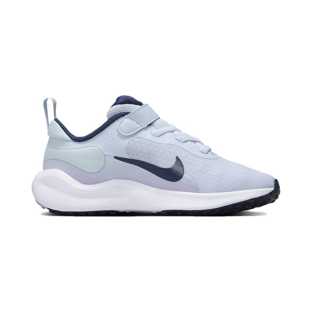 Nike Revolution 7 PS Football Grey Lilac Bloom Kids Sneakers Blue Midnight-Navy FB7690-004